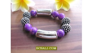 Single Strand Stone Beads Fashion Bracelets 